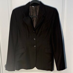 Marigold Equestrian Riding Show Jacket Brown Darts Pockets 3 Buttons Size 12